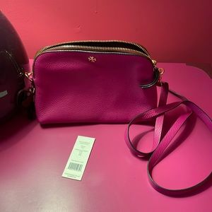 Tory Burch, hibiscus, flower, pink Crossbody